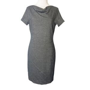 Max Mara cowl neck tweed sheath dress sz 46